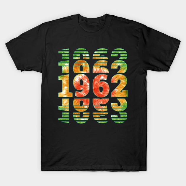 Tie Dye 1962 Birthday T-Shirt by sevalyilmazardal